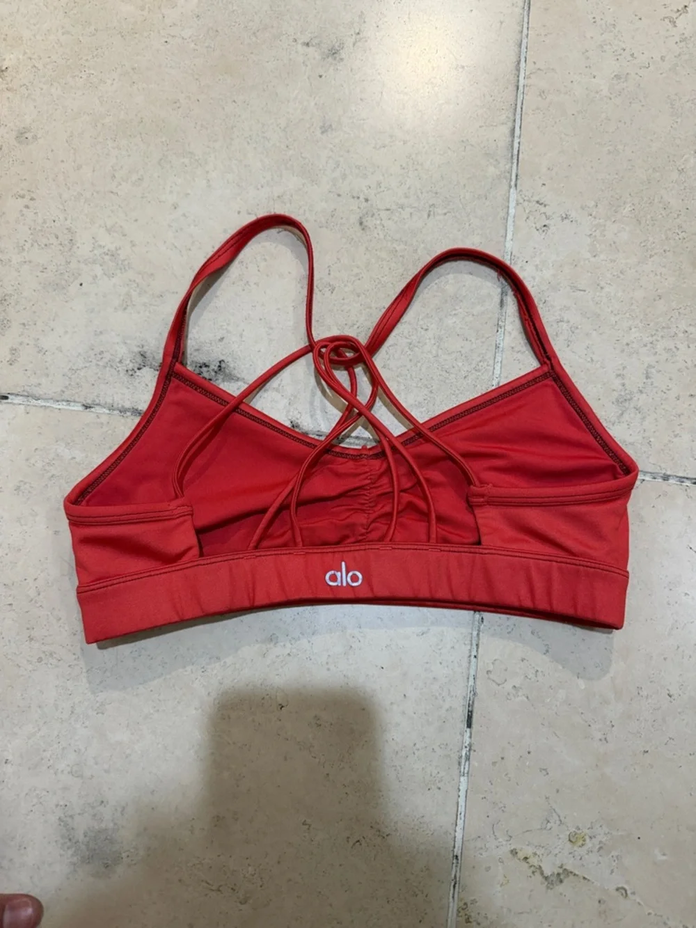 ALO Yoga Red Strappy Sports Bralette